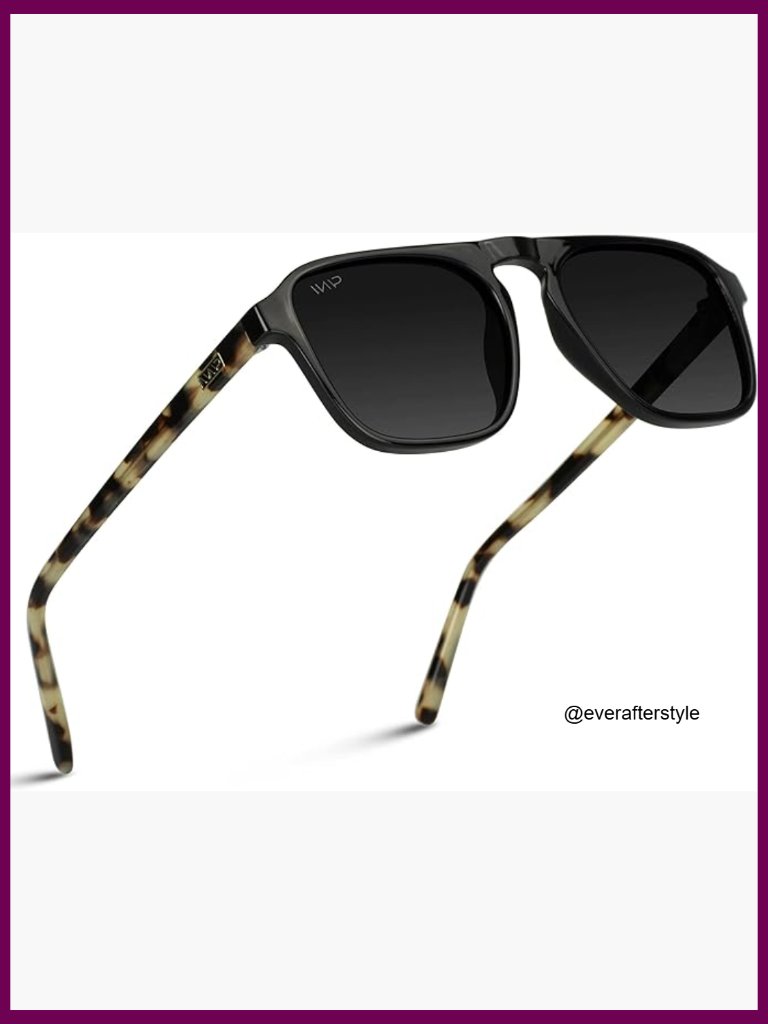 Polarized Modern Aviator Square Sunglasses With Acetate Frame